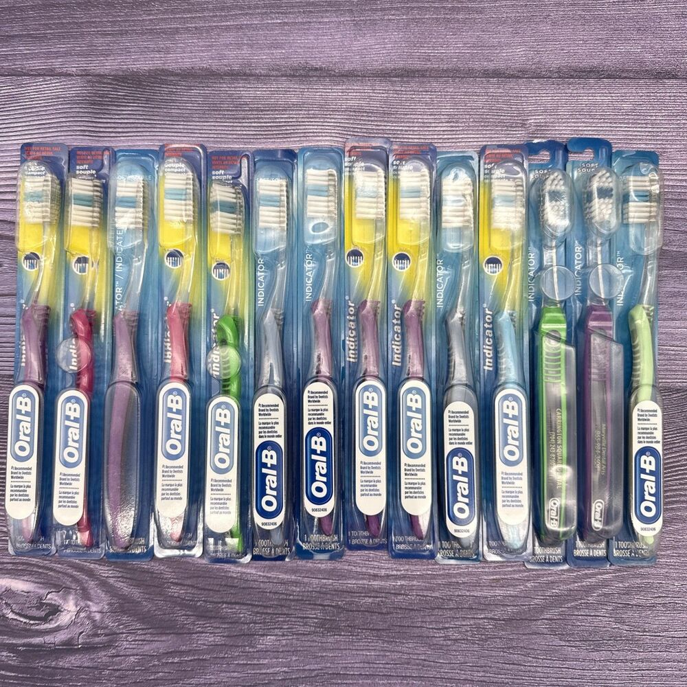 (14) Oral-B Indicator 35 Soft Toothbrush Bulk Lot of 14 ~ NEW ~ FREE SHIPPING